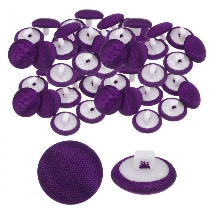 uxcell 50個のサテンボタン0.5