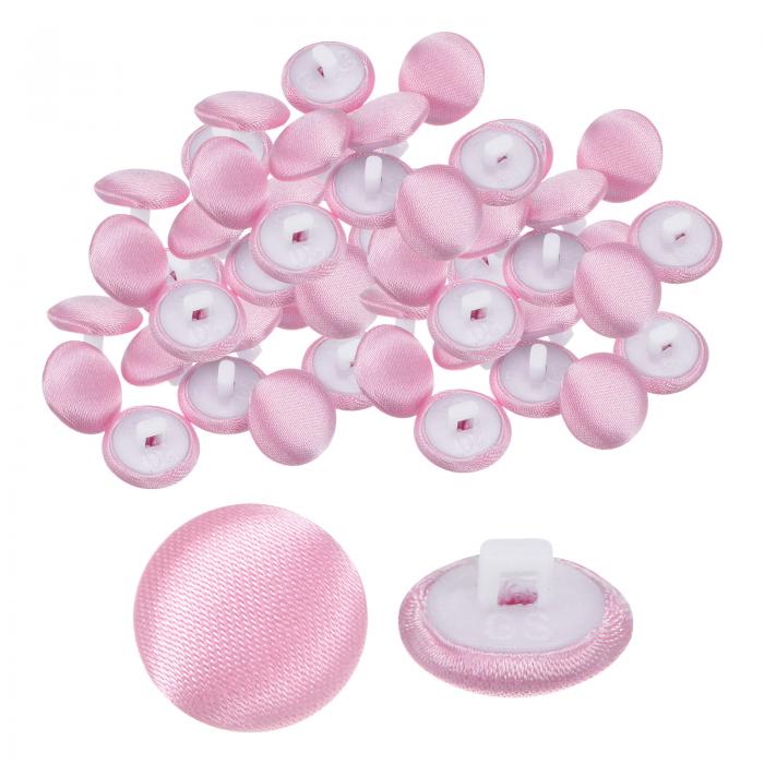 uxcell 50個のサテンボタン0.5