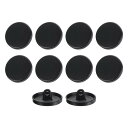 uxcell 10個28Lメタルラウンドフラットボタン18mm合金シャンククラフト交換ボタン男性女性スーツウールコートシャツズボン裁縫クラフト クッション黒