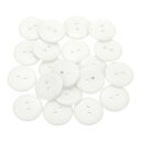 uxcell 20個 樹脂製ボタン 25mm(1