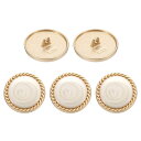 uxcell 5pcs メタルヴィンテージボタン 25mm ラウンドメタルボタン合金シャンク交換ボタン 女性用スーツウールコートシャツドレス裁縫クラフト、ベージ...