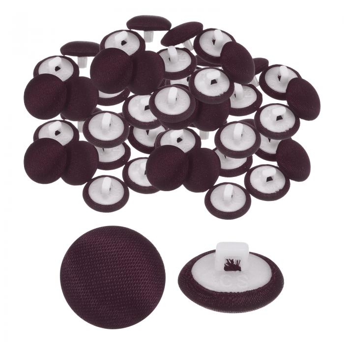 uxcell 50個のサテンボタン0.5