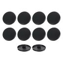 uxcell 10個32Lメタルラウンドフラットボタン20mm合金シャンククラフト交換ボタン男性女性スーツウールコートシャツズボン裁縫クラフト クッション黒
