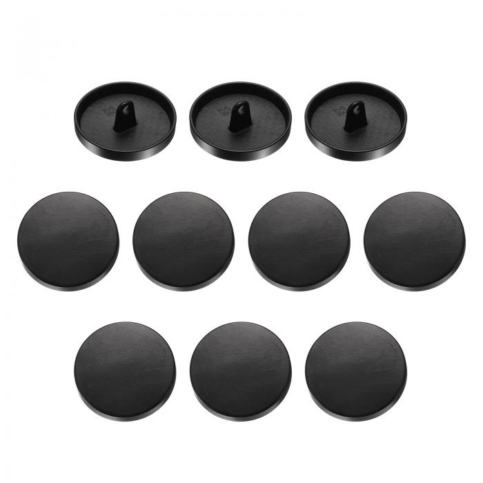 uxcell 10個のメタルフラットボタン、23 mmの丸いメタルボタン、合金シャンク交換ボタン、男性用女性用スーツウールコートシャツジャケットズボン裁縫クラフト、ガ ン黒