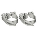 uxcell 2個 バイク シートポスト クランプ 31.8mm 自転車 クランプ アルミ合金 バイク クイックリリース シートポスト カラー 直径 27.2 ...