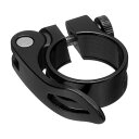 uxcell バイクシートポストクランプ31.8mm自転車クランプアルミニウム合金バイククイックリリースシートポストカラー27.2?28.6mm自転車マウンテンバイクロードバイクシートポストチューブ用 黒