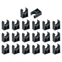 uxcell 20個のPVCウォーターパイプクランプクリップ U字型のチュービングホースバックル 25mm OD用の灌漑チューブホルダー TVトレイ用のチュービ...