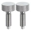 uxcell 2pcs スプリングプランジャー ニュル付きハンドル M6x1 ピン径 3 mm 可撤式クイックリリースピン ステンレス鋼 ロックアウトタイプ イ...