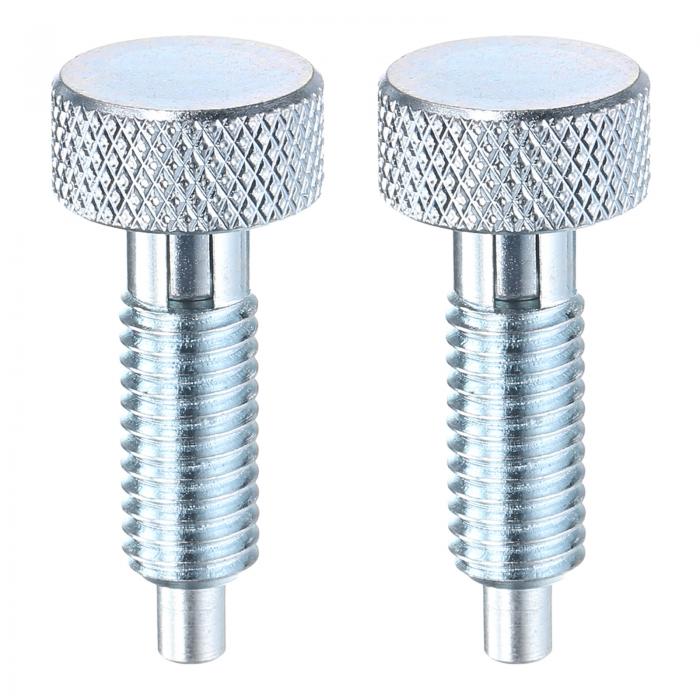 uxcell 2個のスプリングプランジャー ナイフエッジハンドル付きM8x1.25ピン径4mm 引き込み式クイックリ..