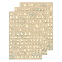 uxcell 3シート3 mm/0.12インチミニレターステッカー 3D合金自己粘着小文字A-Zアルファベットステッカー クラフト スクラッ プブッキング ご挨...