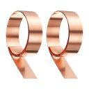 uxcell 0.1mm厚 銅板ロール2枚セット 99.95%純銅フラッシング 建築用エレクトロニクスDIY向け金属箔プレート(幅0.8