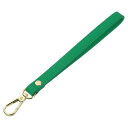 uxcell レザーリストレットストラップ 20cm/7.87"ロングキーチェーンハンドストラップ 財布 クラッチ ウォレット キーチェーンバッグDIY用 レザー交換リストストラップ(緑レザー 金色クラ スプ)