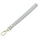 uxcell レザーリストレットストラップ 20cm/7.87"ロングキーチェーンハンドストラップ 財布 クラッチ ウォレット キーチェーンバッグDIY用 レザー交換リストストラップ(ライトブルーレザー 金色クラ スプ)