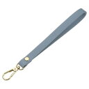 uxcell レザーリストレットストラップ 20cm/7.87"ロングキーチェーンハンドストラップ 財布 クラッチ ウォレット キーチェーンバッグDIY用 レザー交換リストストラップ(ブルーレザー 金色クラ スプ)