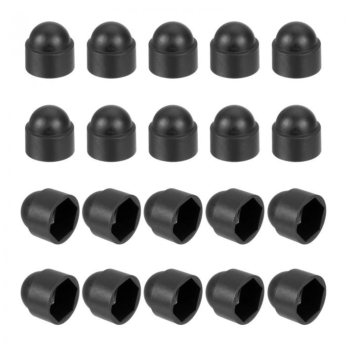 uxcell ナット保護キャップ、20個 M10x17x20mm - プラスチック製六角スクリュー保護キャップ、ドームア..