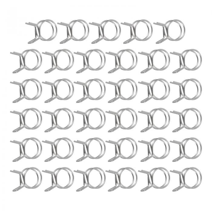 uxcell 30個19mm / 0.75インチ内径ダブルワイヤースプリングホースクランプ ステンレス鋼調整可能なスプリングクリップ ホース燃料ラインシリコンチューブ水管エアーパイプ