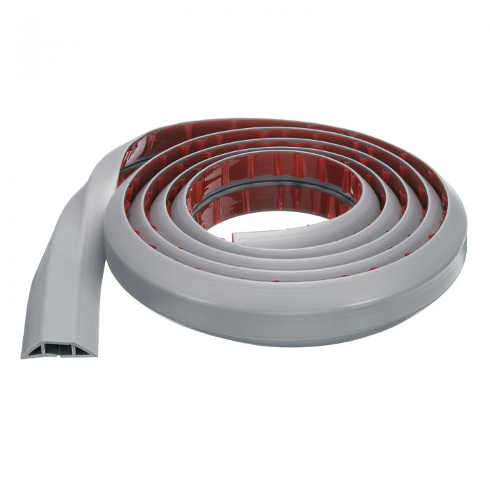 uxcell 8ftコードカバーフロアW0.55" x H0.28"インナーチャネルPVC隠し延長ケーブルフロアワイヤーハイ..