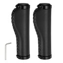 uxcell バイクハンドルグリップ0.87インチモデル 心地よいなグリップ PUレザー製 強化グリップ BMXグリップ 0.1インチ六角レンチおよびダブルアル...