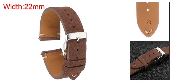 uxcell スエードレザーストラップウォッチバンドクイックリリース22mmヴィンテージウォッチストラップクラシックウォッチバンドメンズレディース用交換用、コーヒー