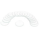 uxcell 18個の時計用水晶ガラスレンズ 27mmフラットラウンドメガネ時計フェイス水晶レンズ交換部品 時計修理用 クリア