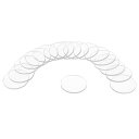 uxcell 18個の時計用水晶ガラスレンズ 18mmフラットラウンドメガネ時計フェイス水晶レンズ交換部品 時計修理用 クリア