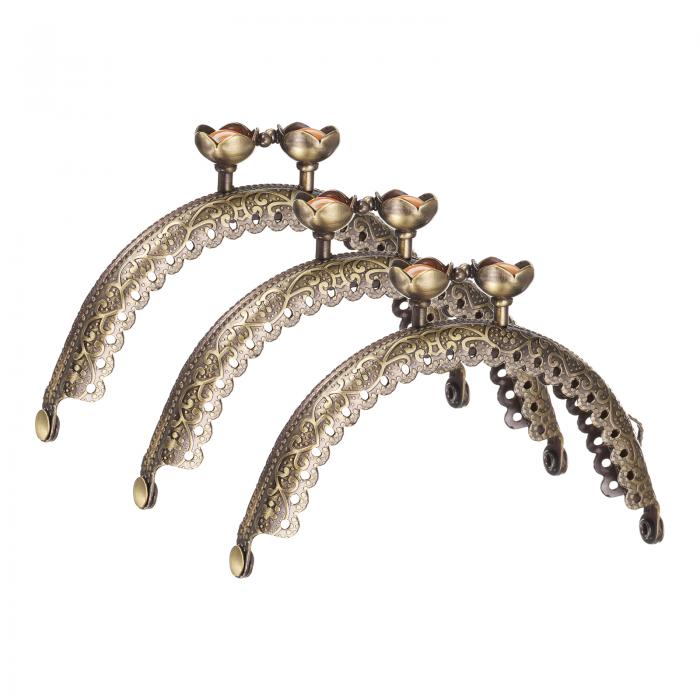 uxcell 3個入りのメタルパース フレーム 8.5cm/3.3