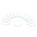 uxcell 12個の時計用水晶ガラスレンズ 45mmフラットラウンドメガネ時計フェイス水晶レンズ交換部品 時計修理用 クリア