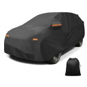 X AUTOHAUX 車カバー アウトドア 防水 日光 雪 雹 保護 左側ドア ジッパー 210D-PU Hondaに対応 プロローグ