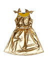 Allegra K スパゲッティストラップドレス レディース メタリックAライン ノースリーブ パーティー クラブ ミニドレス ゴールド XS(4)