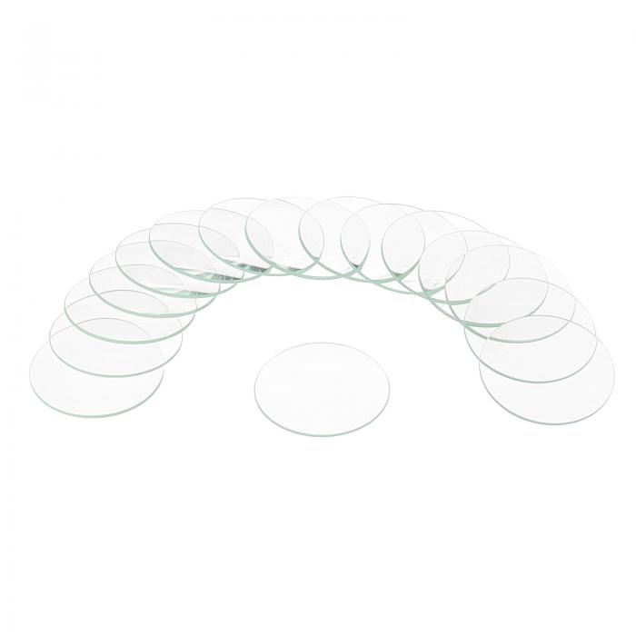 uxcell 16個のウォッチ水晶ガラスレンズ 35.5mmシングルドームラウンドグラスウォッチフェイス水晶レンズ交換部品 時計修理用 クリア