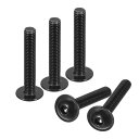 uxcell フランジ付きボタンヘッドソケットキャップスクリュー 100個 M5x30mm - 304ステンレス鋼ソケットドライブファスナーボルト 家具取り付け...