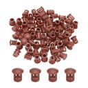 uxcell 64個5mm(3/16インチ)の赤褐色プラスチックホールプラグ フラッシュタイプパネルホールプラグ ロックホールチューブ家具キャビネット用エンドキ...