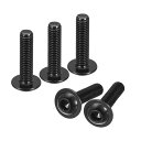 uxcell フランジ付きボタンヘッドソケットキャップスクリュー 100個 M6x25mm - 304ステンレス鋼ソケットドライブファスナーボルト 家具取り付け...