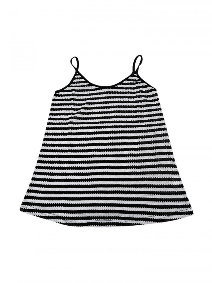 Allegra K レディース 夏用 タンクトップ カジュアル キャミソール ノースリーブ スパゲッティ ストラップ ブラウス 黒、白 XS