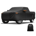 X AUTOHAUX カーカバー屋外用 防水 日光 雨 雪 雹 保護 左側ドアジッパー付き 210D-PU Hondaに対応 リッジライン