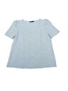 Allegra K 夏用スクエアネックトップス 花柄 半袖 ルーズフィット 爽やか Tシャツ ブラウス レディース ブルー XS(4)