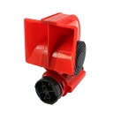 uxcell ホーン エアホーン ブラック レッド コンパクト 大声 12V 110db 車 トラック レッド 1個入り