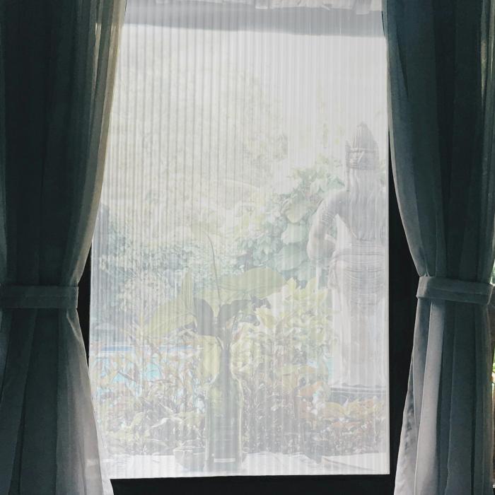 CAPASTEC 縦型パターンウィンドウプライバシーフィルム、自己粘着ガラスウィンドウステッカー、家庭用..