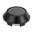 VekAuto 1個のホイールセンターキャップハブキャップリムセンターキャップOD:68mm / 2.68" BMWに対応 3 4 5シリーズ用のユニバーサルプラスチックブラックカーボンファイバーパターンステッカー