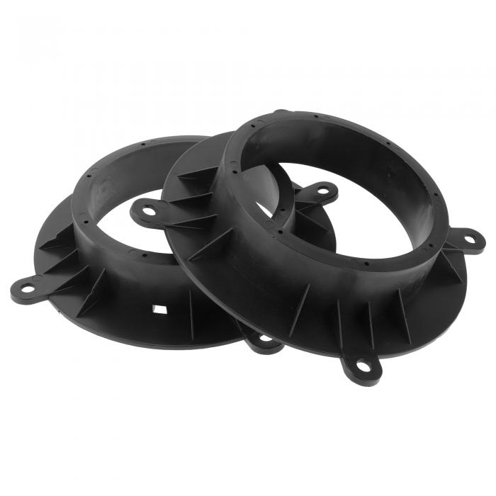 INFINAUTO 6.5インチ用マツダに対応CX-5 2013-2016 ABSブラック防水スピーカースペーサーリングツィータースピーカースペーサーアダプター