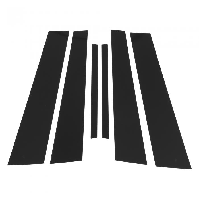 Hihaha ドアピラーウィンドウトリムフロントリア左右アンチスクラッチステッカーピラーポストドアアウ..