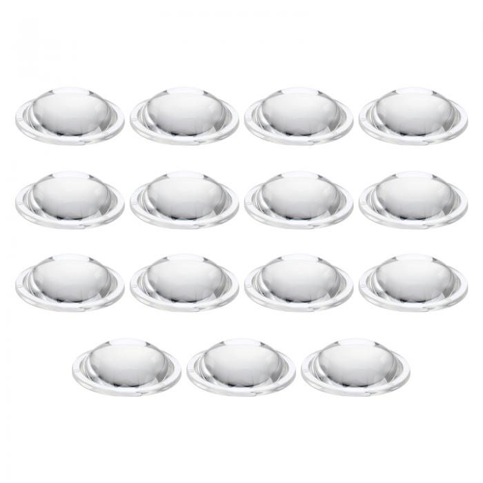 PATIKIL 直径32mmフラット凸レンズ 15個高さ8mm PMMAアクリルLED光学凸レンズ フラッシュライト 車用バ..