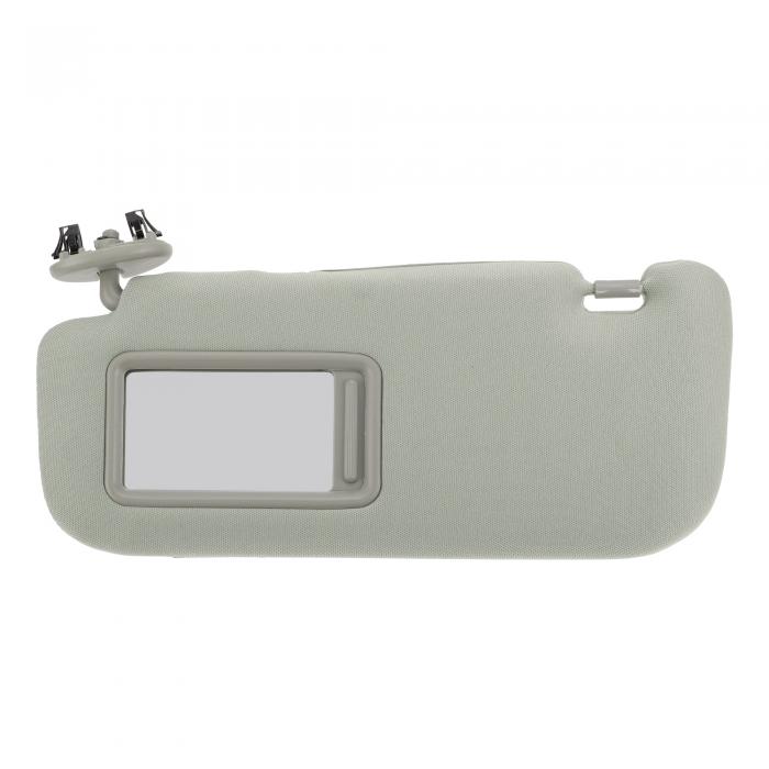 Motoforti トヨタに対応カローラ2009-2013用の左ドライバーサイドカーサンバイザー サンバイザーアセンブリ プラスチック製 ミラー付き No.74320-12L50-B0 グレー