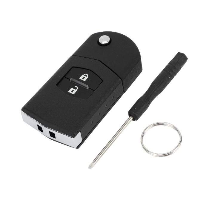 A ABSOPRO Ma-zdaに対応 CX-7 2006-2012用2ボタンキーシェルケースキーレスエントリーリモートキーキー..