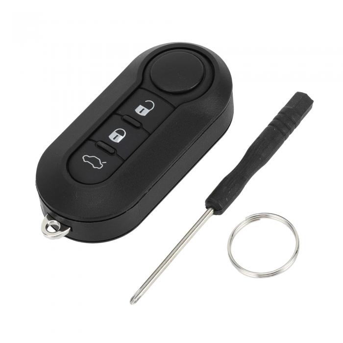 A ABSOPRO Fiatに対応500用3ボタンキーシェルケースキーレスエントリーリモートキーキーケース交換