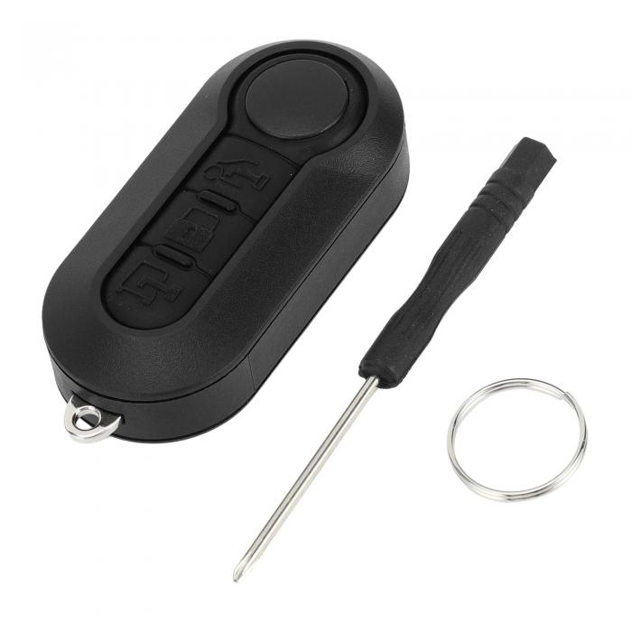 A ABSOPRO Fiatに対応 ドゥカート ドブロ 500用 3ボタン キーシェルケース キーレスエントリーリモートキーケース 交換用