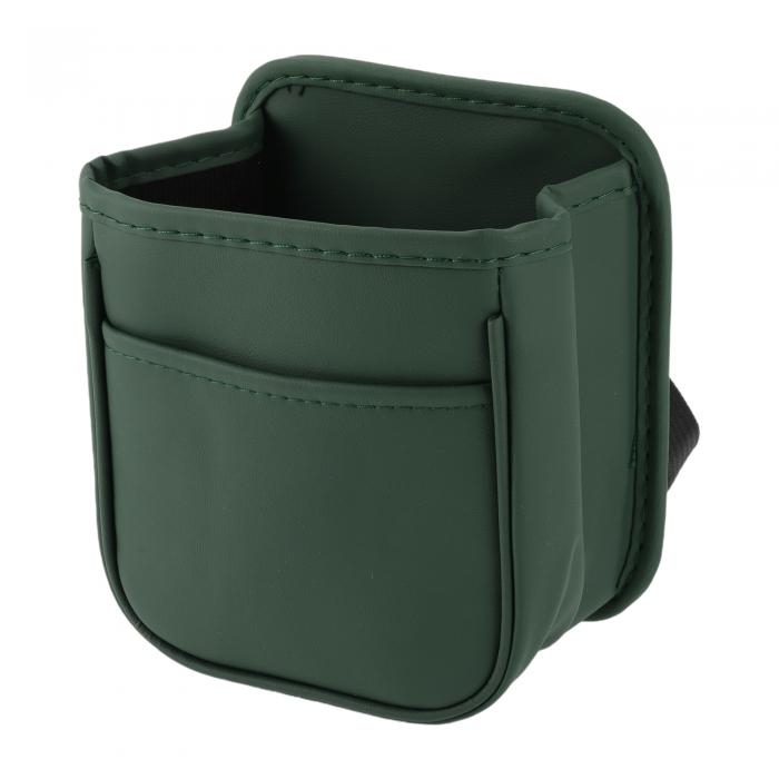 A ABSOPRO 車用ゴミ箱 ポータブル&ハンギング 15cm 長さ 10cm 幅 18cm 高さ ゴミ箱 フォーレザー ミドリ 1個