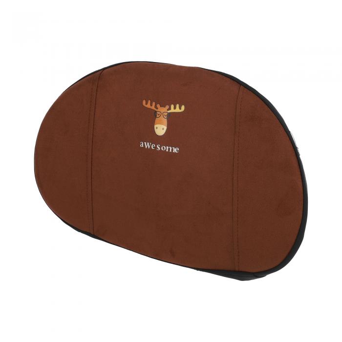 A ABSOPRO 通気性メッシュカーシート腰部クッションサポート 29x40x9.5cm スエードブラウン 1個