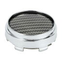 A ABSOPRO 汎用ホイールセンターハブキャップ 耐久性 66mm 直径 2.60" 車両用ハブカバー SUV トラック 自動車用 プラスチック カーボンファイバーパターン クローム シルバー トーン ブラック