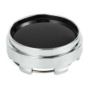 A ABSOPRO ユニバーサルホイールセンターハブキャップ 耐久性 66mm 直径 2.60インチ 車両用ハブカバー SUV トラック 自動車用 プラスチック クローム シルバー トーン ブラック
